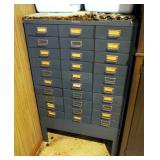 Steel Master Metal Parts Cabinet, 40 Drawers Contents Included, Hardware, Work Gloves And More