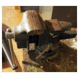 4" Bench Vice, Made In USA, Mounted To Work Bench
