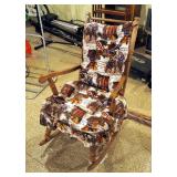 Solid Wood Craftsman Rocker With Padded Seat
