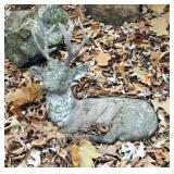 Concrete Cast Yard Statuary, Contents In Back Yard