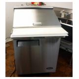 Atosa Stainless Steel Mega Top Refrigerated Sandwich Table With Food Bins And Carving Board Counter,
