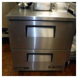 True Stainless Steel 2-Drawer Freezer Model # TUC-27F-D-2, 33"H x 27.5"W x 30"D