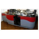 L Shaped Store Counter With Stainless Steel Storage, Bidder Responsible For Proper Removal As it Is 
