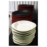 Diversified Ceramics 12 Oz. Au Gratin Dishes Qty. 10 And 10" Table Craft Plate Trays Qty. 50