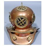 Barigo Weather Station, Barometer, Thermometer And Hygrometer And Display Copper And Brass Scuba Hel