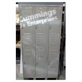 Bank Of Lockers With Six Individual Spaces 77"H x 36"W x 12"D
