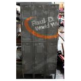 Bank Of Lockers With Six Individual Spaces 77"H x 36"W x 12"D