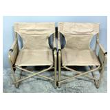 Folding Nylon Camp Chairs With Tray And Cup Holder Qty 2