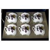 Royal Worcester, Pots De Creme Chocolate, " Evesham" 6 New In Box, Total Qty 2 Boxes