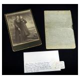 Ella Ewing "The Missouri Giantess" Photo With Inscription On Back