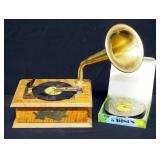 Replica MIniature Thoren Gramophone With 10 Disks