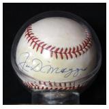 Joe DiMaggio Authentic Autographed Baseball With COA On Stand Joe DiMaggio Authentic Autographed Baseball With COA On Stand