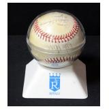 Kansas City Royals Autographed Baseball Includes George Brett And Others Dated "6-24-86"