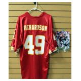 Tony Richardson Kansas City Chiefs Football Jersey Size Large And Authentic Autographed Photo With C Tony Richardson Kansas City Chiefs Football Jersey Size Large And Authentic Autographed Photo With C