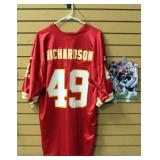 Tony Richardson Kansas City Chiefs Football Jersey Size Large And Authentic Autographed Photo With C