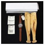 Waltham Babe Ruth Watch 100th Anniversary Limited Edition In Wooden Bat Case, Unused Waltham Babe Ruth Watch 100th Anniversary Limited Edition In Wooden Bat Case, Unused