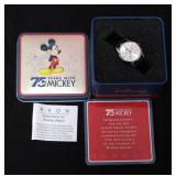 Avon Mickey Mouse 75th Anniversary Watch In Commemorative Tin, Unused Avon Mickey Mouse 75th Anniversary Watch In Commemorative Tin, Unused