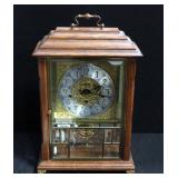 Ansonia Gold Medallion Clock Model 370 With Chimes And Beveled Glass