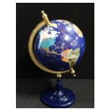 Gemstone Globe Of The World With Stand 17"H x 8.5" Dia.