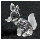 Swarovski Silver Crystal Fox Figurine # 7629 NR 070 000 With Box And COA