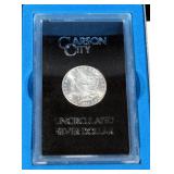 Slabbed 1884CC Morgan Silver Dollar. From The "Nixon Horde" SN# 84937636 With Box Slabbed 1884CC Morgan Silver Dollar. From The "Nixon Horde" SN# 84937636 With Box