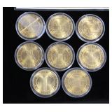 1994 Grand Casino 24K Gold Plated Seven Wonders Of The World Tokens (8), 1995 Holographic U.S. Two D 1994 Grand Casino 24K Gold Plated Seven Wonders Of The World Tokens (8), 1995 Holographic U.S. Two D