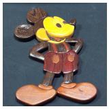 Mickey Mouse Dimensional Carved Wood Wall Hanging Approximately 23"H Mickey Mouse Dimensional Carved Wood Wall Hanging Approximately 23"H
