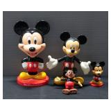 Mickey Mouse Bobblehead (3) And Mickey Mouse Pen Topper