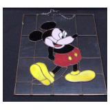 Mickey Mouse Hanging Painted Glass 16"W x 22.5"H