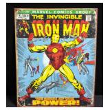 The Invincible Iron Man Retro Comic Tin Sign Of Issue 47 Cover 12.5"W x 16"H