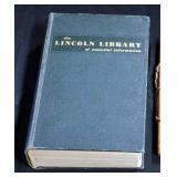 Lincoln Library Of Essential Information 1957 And Three Mountaineers Wood Bound Guest Log