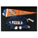 Brian Piccolo Chicago Bears Replica Football Jersey Size 2XL And Cleveland Brown Pennant