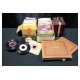 Large Group of 45rpm Vinyl Records, Many Popular Artists, 45 Record Case, 2 Books of 78rpm Records, Large Group of 45rpm Vinyl Records, Many Popular Artists, 45 Record Case, 2 Books of 78rpm Records,