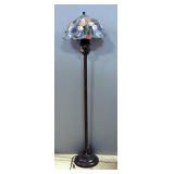 Tiffany Style Floor Lamp With 3-Way Bulbs 62"H, Powers On