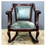 Upholstered Rocking Chair With Padded Back And Seat 26.5"W x 31"H