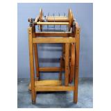 Treadle Operated Bobbin Winder For Bobbin And Flyer For Spinning Wheels 18"W x 32"H x 16.5"D Treadle Operated Bobbin Winder For Bobbin And Flyer For Spinning Wheels 18"W x 32"H x 16.5"D