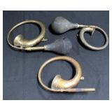 Antique Brass Automobile Bulb Horns (3) Bulbs Do Not Squeeze Antique Brass Automobile Bulb Horns (3) Bulbs Do Not Squeeze
