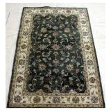 Kaleen Rug Design No DE8H-02 60"W x 92"L Green And Cream Floral Pattern Kaleen Rug Design No DE8H-02 60"W x 92"L Green And Cream Floral Pattern