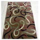 Liora Manne Rug Aria Pattern 6222/12 Squiggles Camel 58"W x 94"L