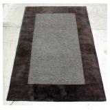 Trans-Ocean Area Rug Lago Pattern 1850/19 Border Chocolate Color 58"W x 94"L