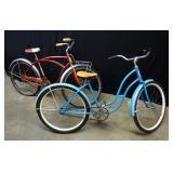 Vintage Ladies Hawthorne 26" Cruiser, And Men