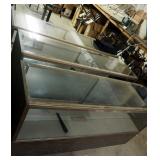 Matching Solid Wood Glass Front, Lighted Display Cases With Glass Shelves And Lower Storage, 38" x 7