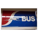 Metal Greyhound Bus Sign, 24" x 48"