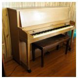 Baldwin Upright Piano, Model #237955, On Wheels, 45" x 58" x 25" Includes Bench