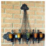 Cast Metal 5 Light Wall Sconce, 26" x 29"