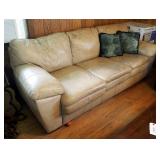 Ashley Furnishings Leather Sofa, 36" x 90" x 37"