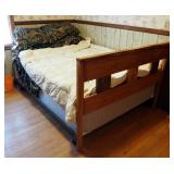 Full Sized Solid Wood Custom, Handmade Bed Frame With Corsicana 2014 Mattress With hollywood Frame, 