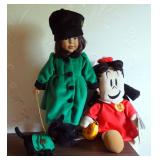 Scottish Porcelain Doll With Little Lulu Plush Doll