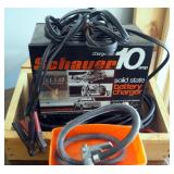 Enter Dynamics Road Side Air Compressor, Jumper Cables And Schauer 10 Amp Solid State Electric Batte