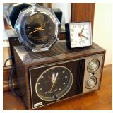 TGNY Electric Clock Radio, Model #E4540 And Battery Powered Desk Clocks